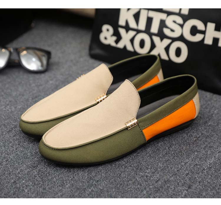 Spring/summer casual sneakers, trendy loafers, men's slip-ons, moccasins, one-step shoes, men's foot 24