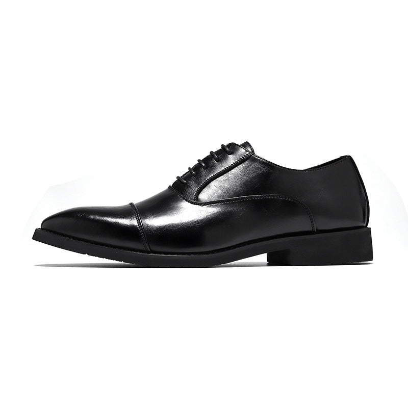 Three-joint men's leather shoes business casual formal men's shoes british suit shoes men's groom we 5