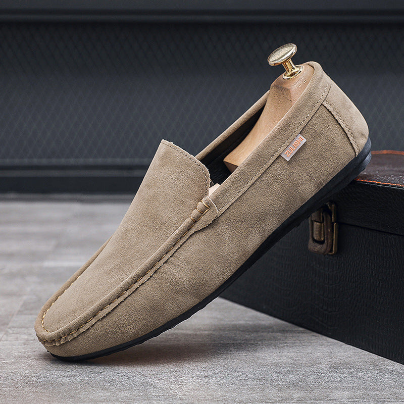 Bean shoes men's springnew arrival men's shoes casual breathable driving flats loafers one-leg loafe 8