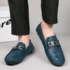 Men's Genuine Leather Loafers, Crocodile Pattern, British Style