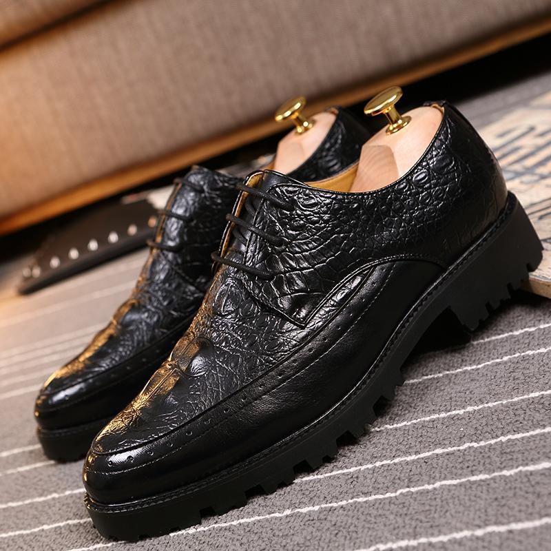 2026 spring new men's casual leather shoes, formal shoes, casual business shoes, non-slip men's 3