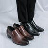 Men's Leather Formal Shoes, Pointed Toe, Slip-On, Style 7495