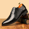 Men's Leather Formal Shoes, Pointed Toe, Lace-Up, Style 9959