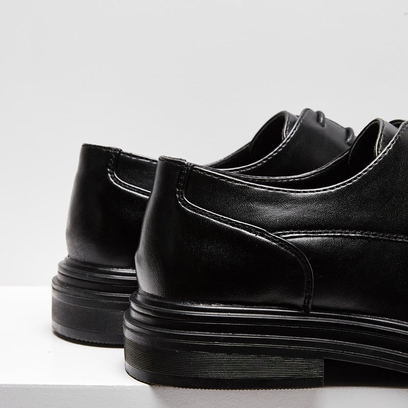 New men's pointed-toe leather shoes - korean style, trendy formal & business casual, plus size, brit 14