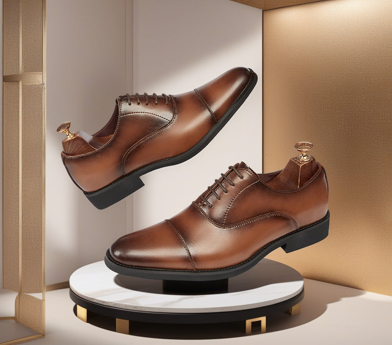 Cross-border 2026 spring/autumn three-panel leather dress shoes for men - anti-slip, business formal 23