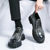 Men's Leather Formal Shoes, Height Increasing, Thick Sole