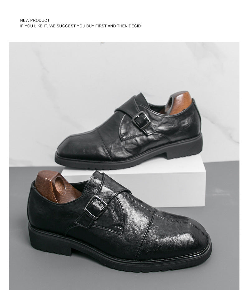 Men's casual leather shoes 2026 new large size export new men's british style loafers trendy men's 9