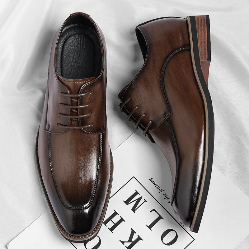 Men's plus size leather dress shoes - stylish business formal shoes for men, trendy british gentlema 4