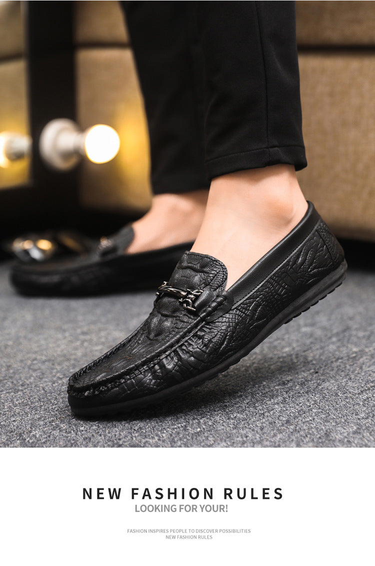Spring/summer casual sneakers, trendy loafers, men's slip-ons, moccasins, one-step shoes, men's foot 17