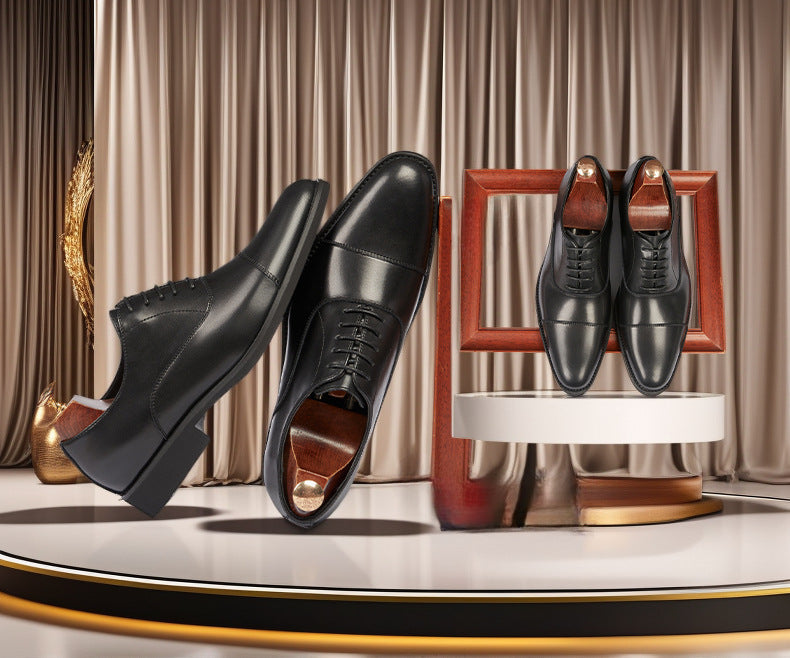 Cross-border 2026 spring/autumn three-panel leather dress shoes for men - anti-slip, business formal 21