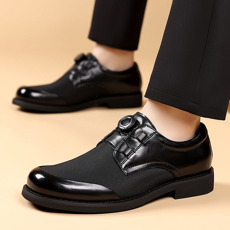 Men's 2026 swivel buckle ice silk mesh business casual shoes - men's slip-on comfortable breathable 5