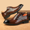 Men's Leather Formal Shoes, Pointed Toe, Lace-Up, Style 1495