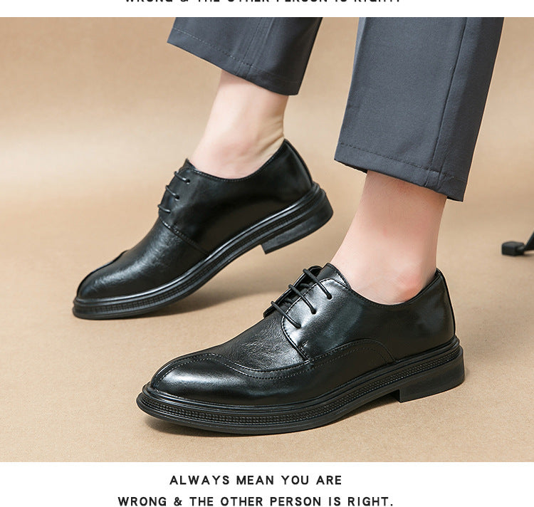 Cross-border 2026 autumn new casual leather shoes fashionable men's business shoes korean style tren 10