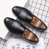 Men's Brown Leather Loafers, Pointed Toe, British Style