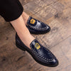 Men's Blue Formal Shoes, Pointed Toe, Business