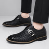 Amazon's best-selling cross-border plus sizemen leather shoes pointed toe business casual slip-on