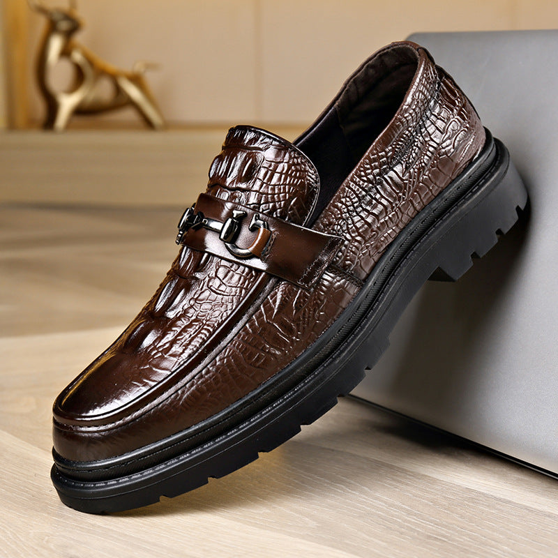 Men's Leather Formal Shoes, Crocodile Pattern, Crocodile Pattern, Style 0759