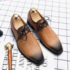 Men's Brown Leather Formal Shoes, Business, British Style, Style 6071