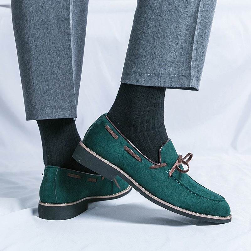 Cross-border spring bow slip-on leather shoes fashion formal business casual shoes plus size loafers 2