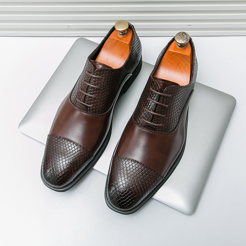 Men's Leather Formal Shoes, Business, British Style, Style 0727