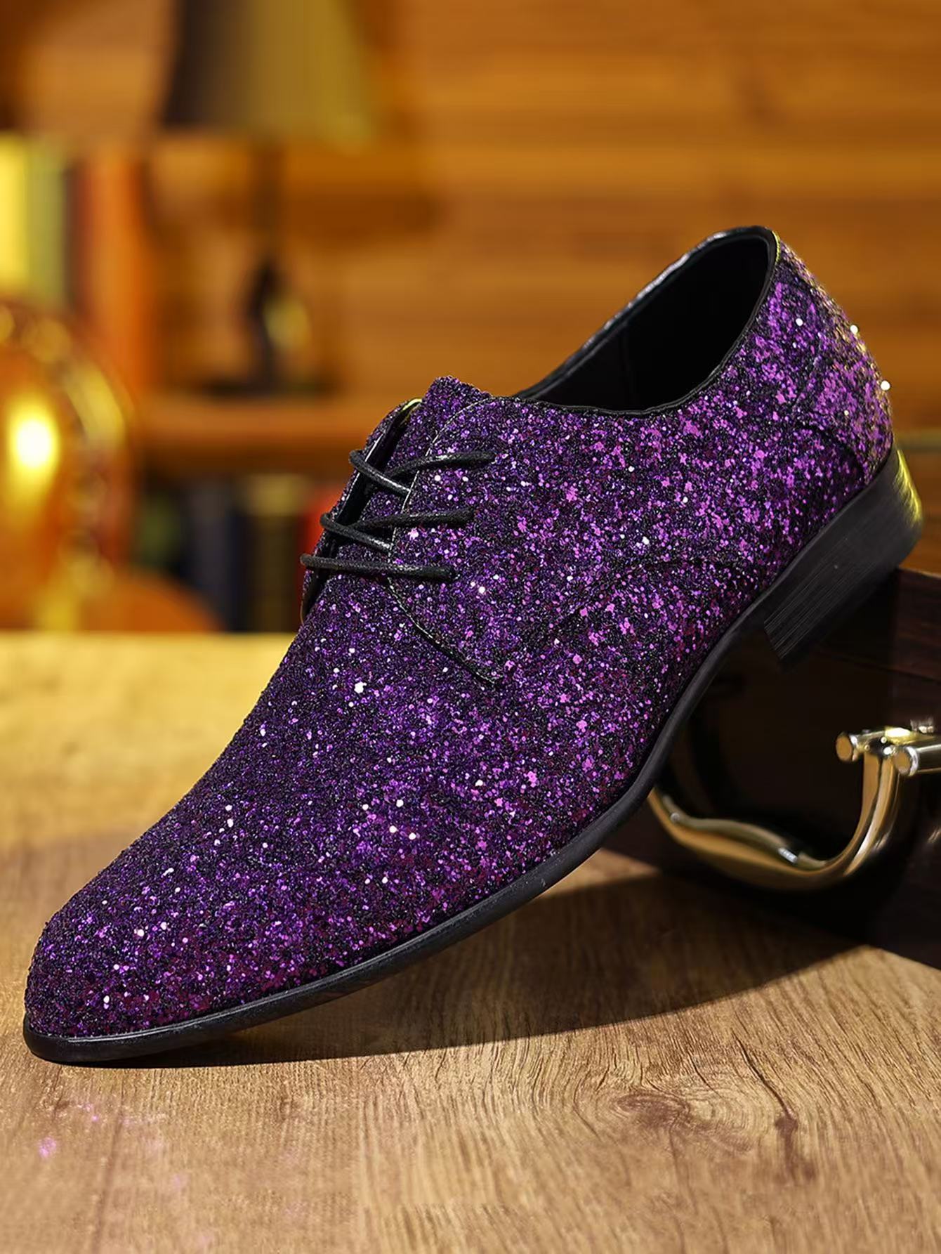 british style pointed leather shoes business casual shoes cross-border plus size 14