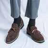 Cross-border spring bow slip-on leather shoes fashion formal business casual shoes plus size loafers