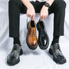 Men's Leather Formal Shoes, Height Increasing, Thick Sole