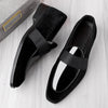 Men's Black Leather Formal Shoes, Pointed Toe, Style 0615