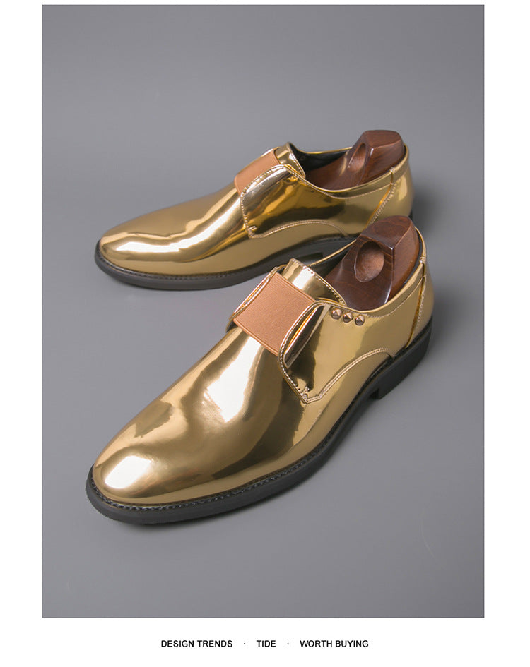 Men's business leather shoes - plus size, new arrival, patent leather, pointed toe, fashionable kore 15