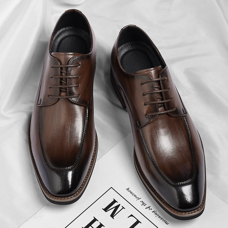 Men's plus size leather dress shoes - stylish business formal shoes for men, trendy british gentlema 2