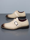 Amazon's best-selling cross-border plus sizemen leather shoes pointed toe business casual slip-on
