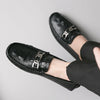 Men's Genuine Leather Loafers, Crocodile Pattern, British Style