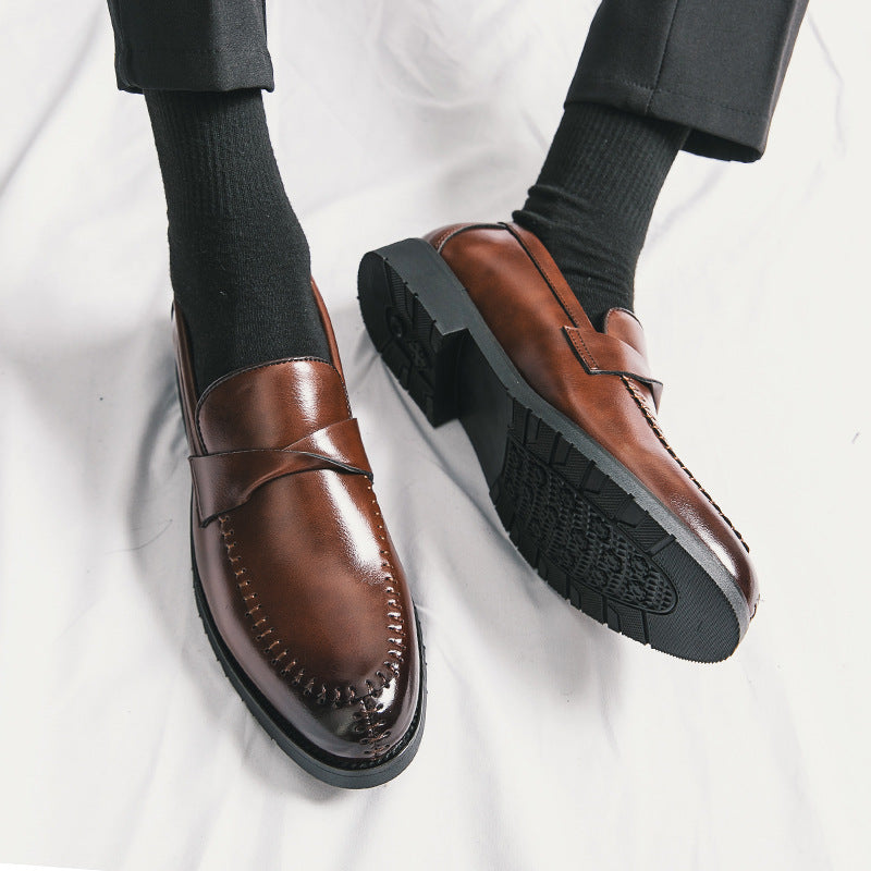 Fall and winter cross-border mencasualfashion leather shoes k-style wedding shoes british business f 16