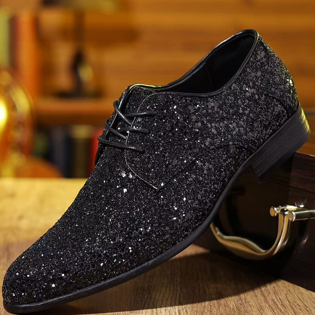 british style pointed leather shoes business casual shoes cross-border plus size 3