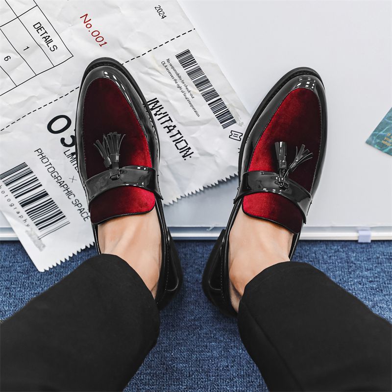 Men's leather dress shoes - autumn collection: british style business casual loafers, trendy moccasi 2
