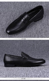 Spring and Autumn New Soft Casual Dress Leather Shoes Breathable Business Men's British One-Pedal Doudou Shoes Soft Sole Soft Surface