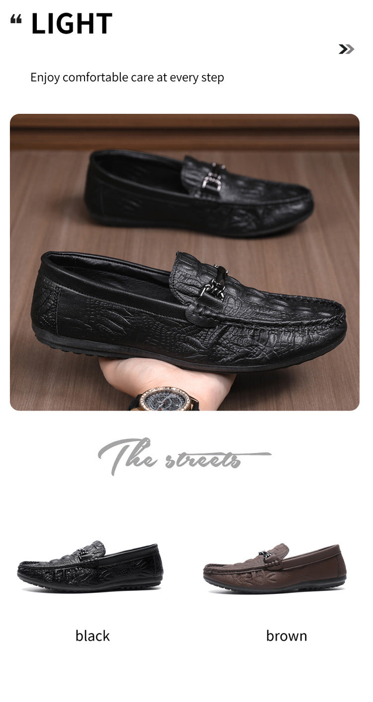 Spring/summer casual sneakers, trendy loafers, men's slip-ons, moccasins, one-step shoes, men's foot 10