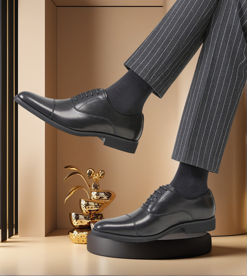 Cross-border 2026 spring/autumn three-panel leather dress shoes for men - anti-slip, business formal 17