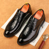Men's Leather Formal Shoes, Pointed Toe, Lace-Up, Style 1495