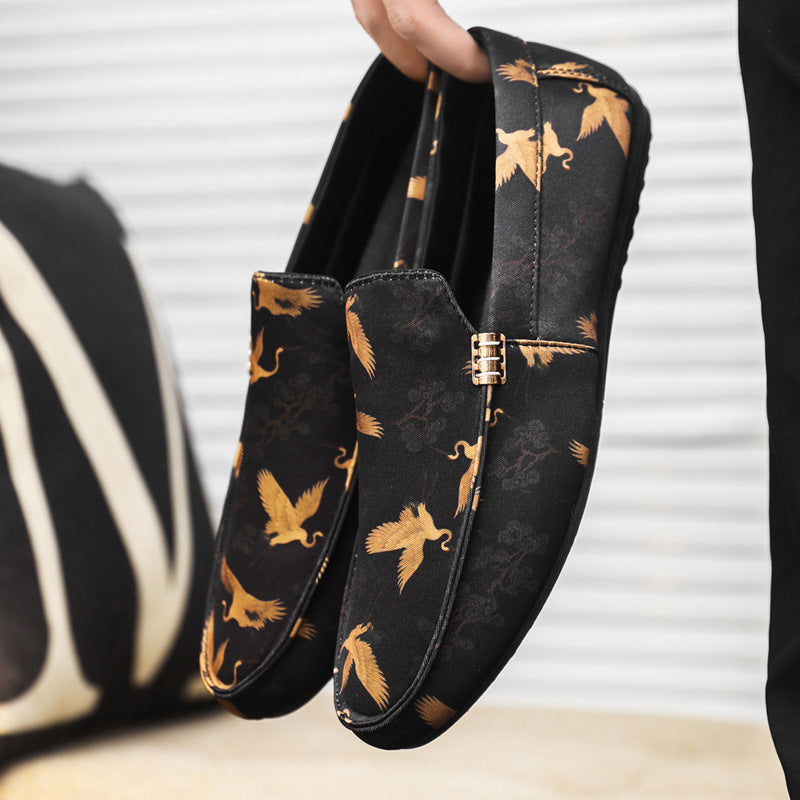Spring/summer casual sneakers, trendy loafers, men's slip-ons, moccasins, one-step shoes, men's foot 3