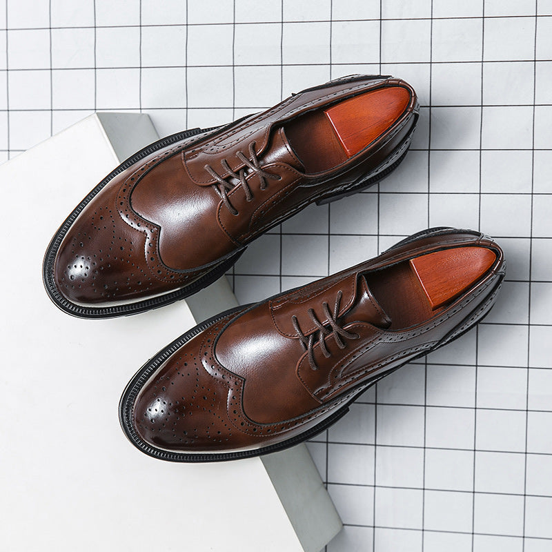 Men's Leather Loafers, Business, Brogue