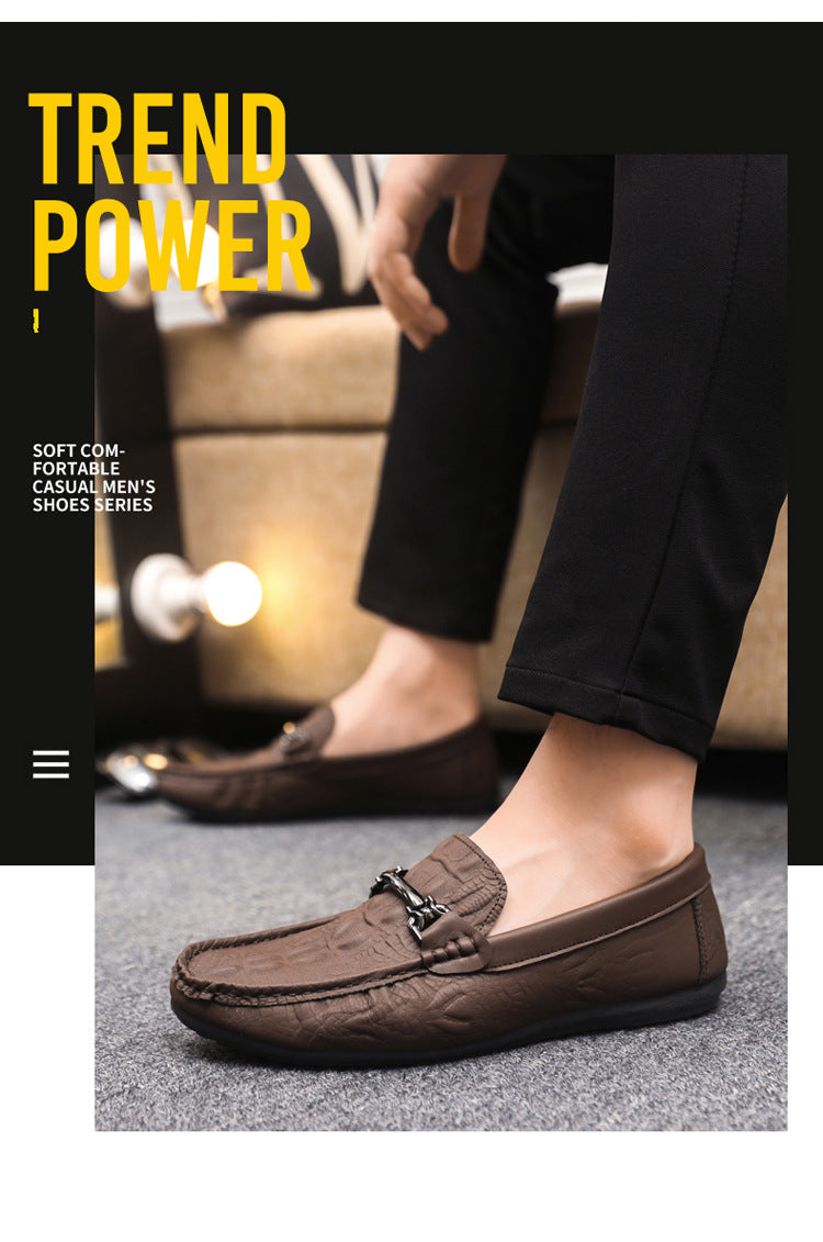 Spring/summer casual sneakers, trendy loafers, men's slip-ons, moccasins, one-step shoes, men's foot 9