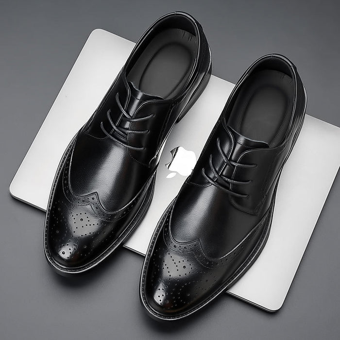Men's leather dress shoes - premium spring collection: business formal, british style, wedding shoes