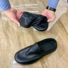 Men's Black Leather Loafers, Business