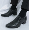 Men's Leather Formal Shoes, Pointed Toe, Slip-On, Style 7495