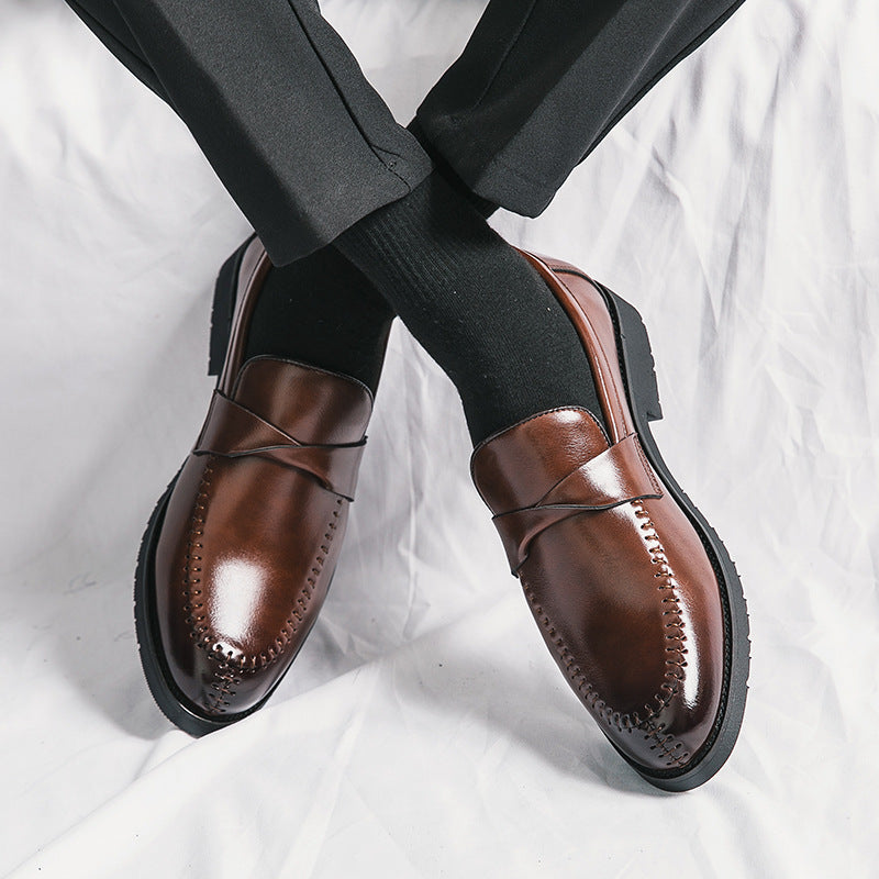 Fall and winter cross-border mencasualfashion leather shoes k-style wedding shoes british business f 15