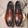 Men's Leather Loafers, Slip-On, British Style, Style 7111