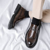 Men's Black Leather Formal Shoes, Slip-On, Wedding