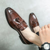 Men's Leather Formal Shoes, Slip-On, British Style, Style 7655