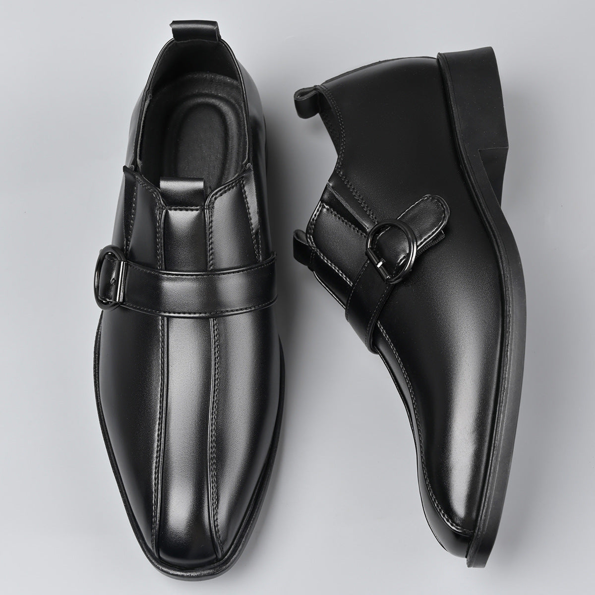 Cross-border e-commerce 2026 autumn new men's business british style pointed toe leather shoes, slip 9